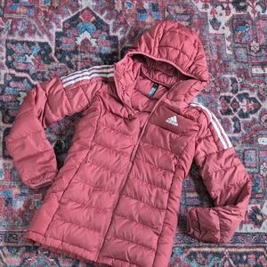 Adidas Pink Puffer Jacket